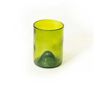 Set of 4 Upcycled Green Wine Bottle 11oz Glasses - Wholesale