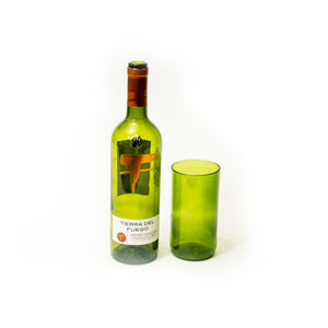 Set of 4 Upcycled Green Wine Bottle 15oz Glasses - Wholesale