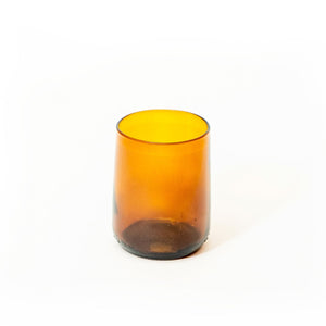 Set of 4 Upcycled Amber 8oz Glasses - Wholesale