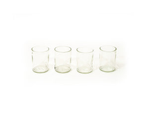 Set of 4 Upcycled Clear Wine Bottle 11oz Glasses - Wholesale
