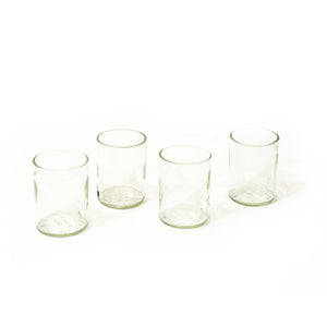 Set of 4 Upcycled Clear Wine Bottle 11oz Glasses - Wholesale