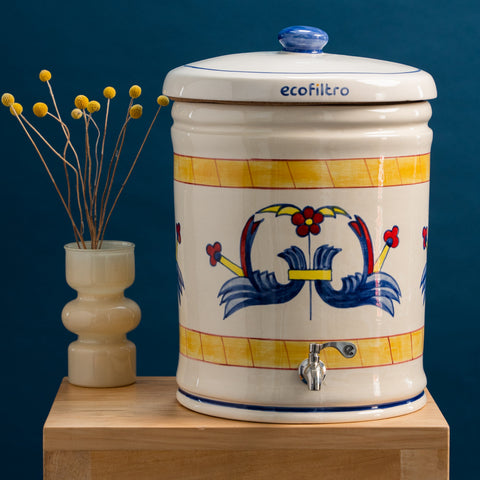 Painted Ceramic EcoFiltro - Wild Flower Design