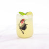Set of 4 Upcycled Singing Bowie Bird Design Drinking Glasses 8oz  - Wholesale