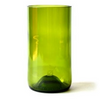 Tall Green Water Glasses - Handmade from Up-Cycled Wine Bottles